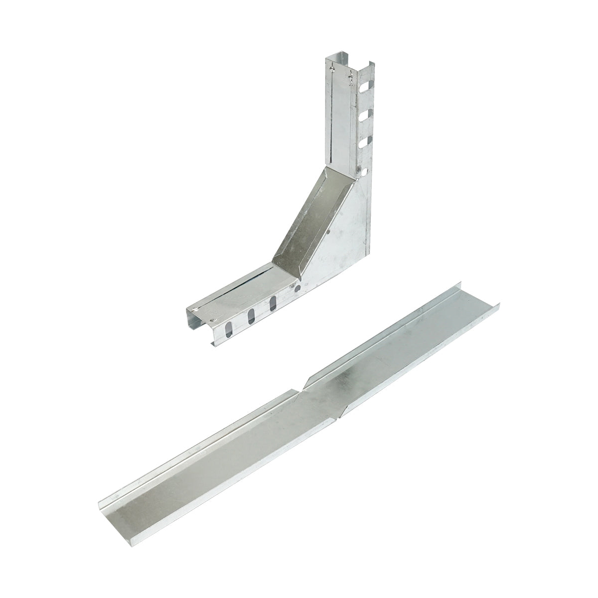 Vertical elbow 90 degrees for a galvanized steel gutter 25x50mm